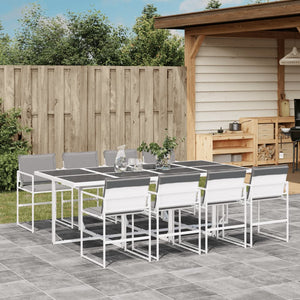 9-teilige Garten Essgruppe mit Textilene Kissen
