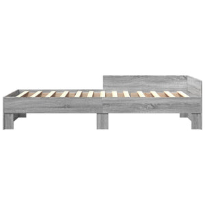 Bettgestell Grau Sonoma 100x200 cm
