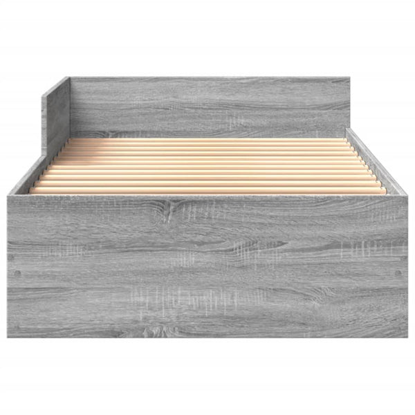 Bettgestell Grau Sonoma 100x200 cm