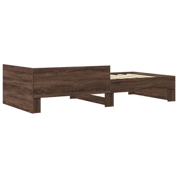 Bettgestell 100x200 cm Braun Eiche