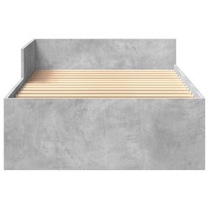 vidaXL Cadre de lit Gris Béton 90x200 cm Bois d'ingénierie