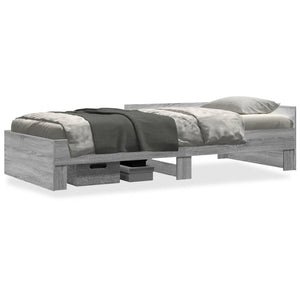 Bettgestell Grau Sonoma 90x200 cm