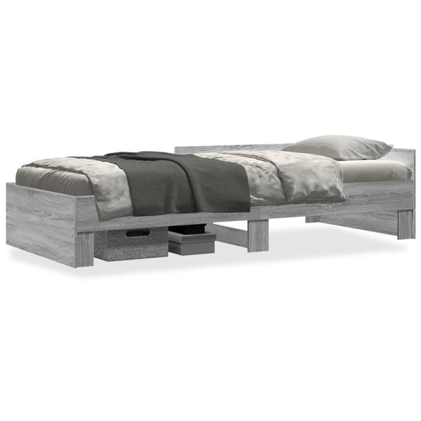 Bettgestell Grau Sonoma 90x200 cm