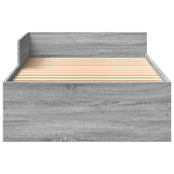 Bettgestell Grau Sonoma 90x200 cm