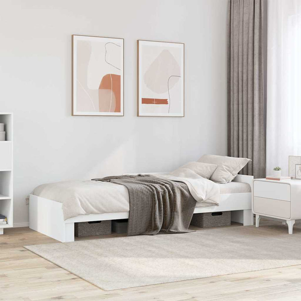 Bettgestell Weiß 90x190 cm