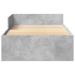 vidaXL Cadre de lit gris béton 90x190 cm Bois d'ingénierie