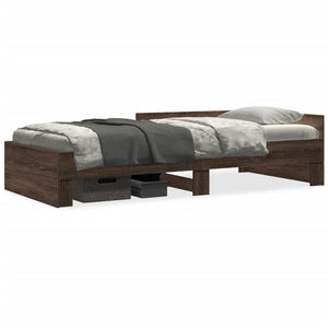 Bettgestell 90x190 cm Braun Eiche
