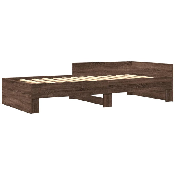 Bettgestell 90x190 cm Braun Eiche
