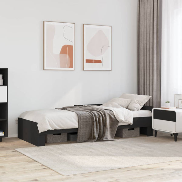 Bettgestell Schwarz 75x190 cm