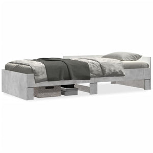 Bettgestell Betongrau 75x190 cm