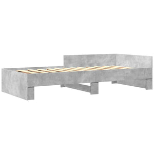 Bettgestell Betongrau 75x190 cm