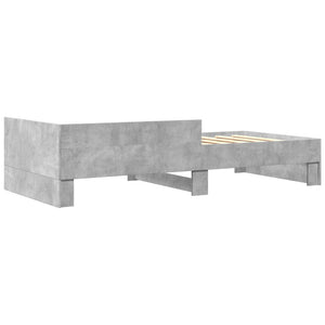 Bettgestell Betongrau 75x190 cm
