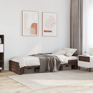 Bettgestell Braun Eiche 75x190 cm
