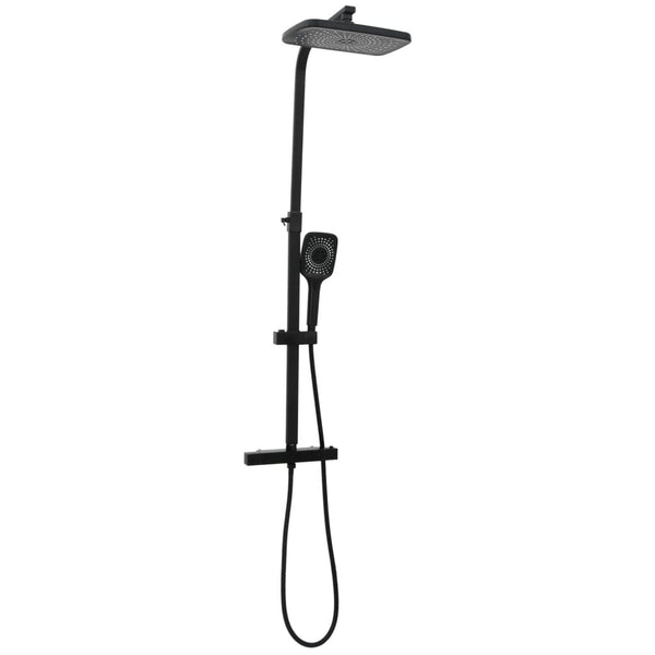 Doppelkopf Duschset Schwarz Messing