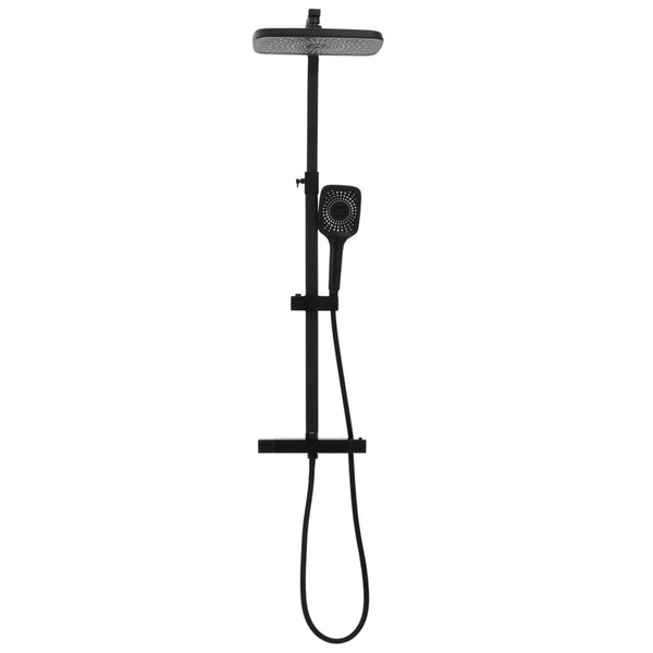 Doppelkopf Duschset Schwarz Messing