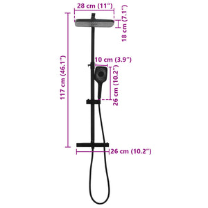 Doppelkopf Duschset Schwarz Messing
