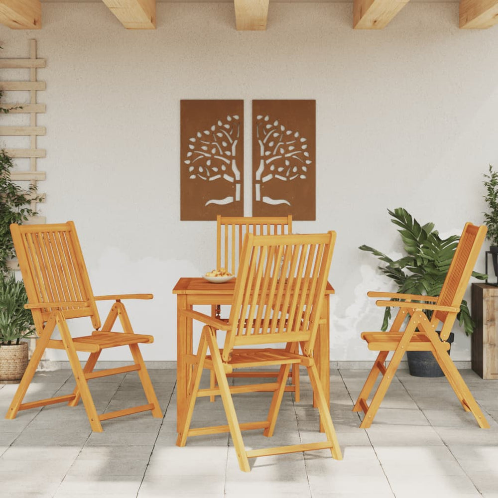 5-teilige Akazienholz Garten Essgruppe