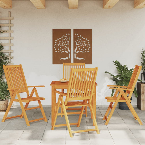 vidaXL Salon de jardin 5 pcs 85x85x74 cm Bois d'acacia massif