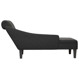 Schwarze Chaiselongue mit Kissen