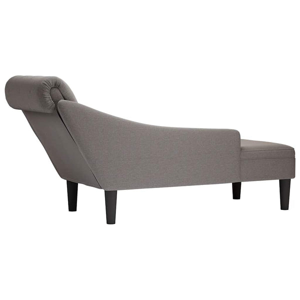 Taupe Chaiselongue mit Rechter Armlehne