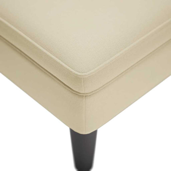 Creme Chaiselongue mit Kissen, Rechte Armlehne