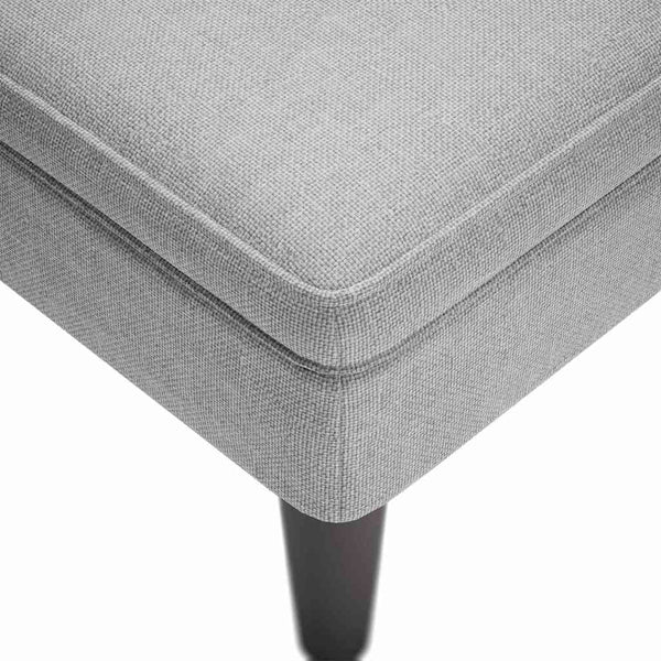 Chaiselongue Wolkengrau mit Armlehne Rechts