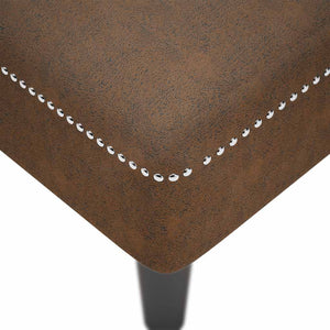 Braune Kunstleder Chaiselongue mit Kissen