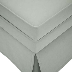 Hellgraue Samt Chaiselongue mit Nackenrolle