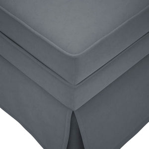 Dunkelgraue Samt Chaiselongue mit Nackenrolle