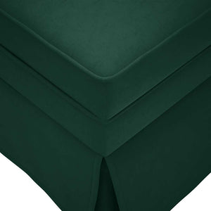 Dunkelgrüne Samt Chaiselongue mit Nackenrolle