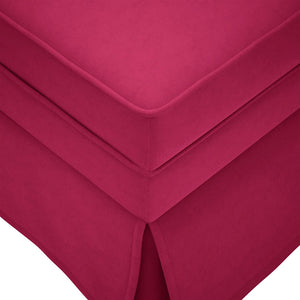 Weinrote Samt Chaiselongue mit Nackenrolle