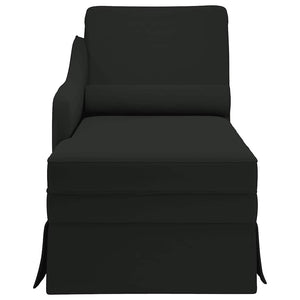 Schwarze Samt Chaiselongue mit Nackenrolle