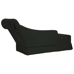Schwarze Samt Chaiselongue mit Nackenrolle