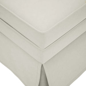 Creme Samt Chaiselongue mit Nackenrolle