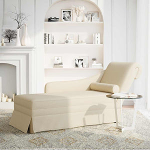 Leinen Chaiselongue mit Nackenrolle