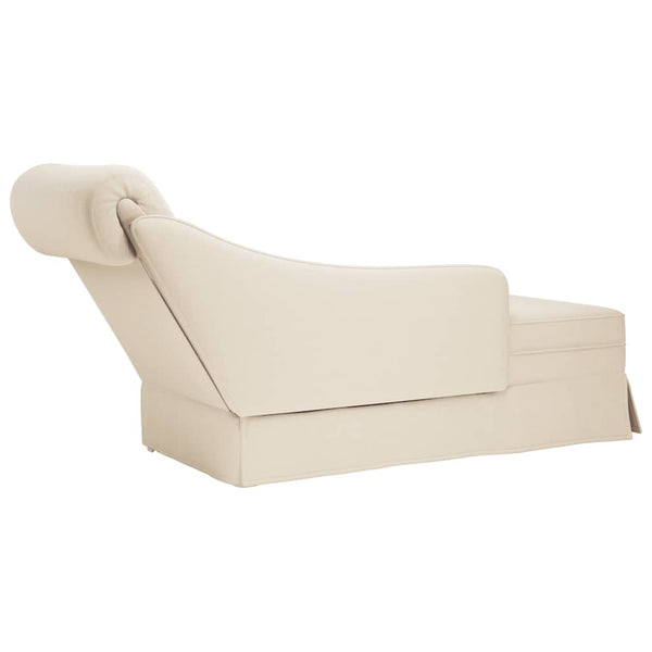 Leinen Chaiselongue mit Nackenrolle