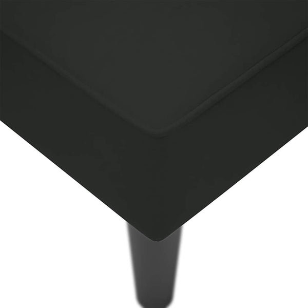 Schwarze Samt Chaiselongue mit Armlehne Rechts