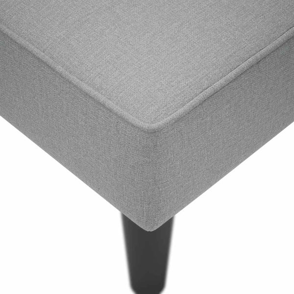 Hellgraue Chaiselongue mit Armlehne rechts