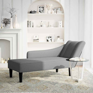Dunkelgraue Chaiselongue mit Armlehne Rechts