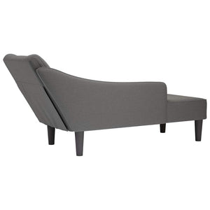 Dunkelgraue Chaiselongue mit Armlehne Rechts