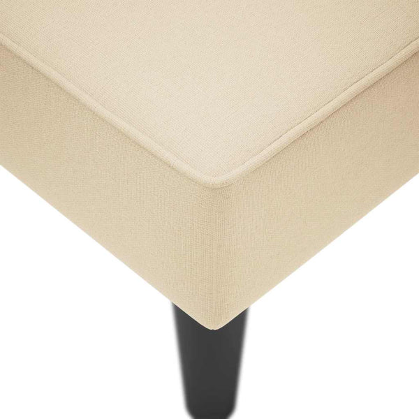 Creme Chaiselongue mit Armlehne Rechts