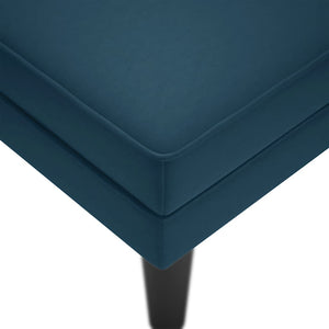 Blaue Samt Chaiselongue mit Kissen