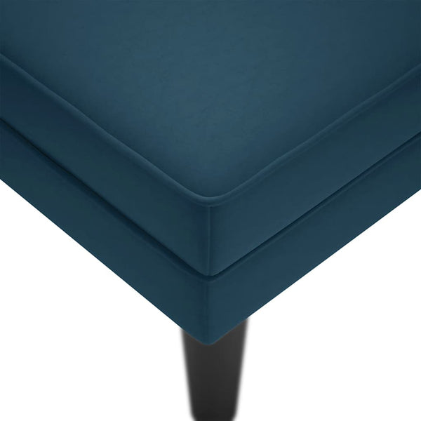 Blaue Samt Chaiselongue mit Kissen