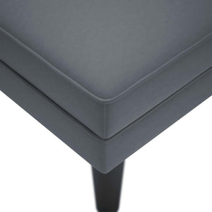 Chaiselongue Dunkelgrau Samt Rechte Armlehne