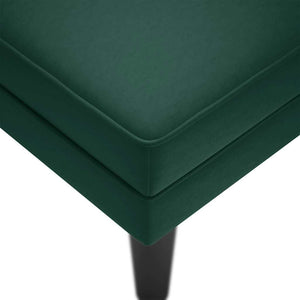 Dunkelgrüne Samt Chaiselongue mit Kissen