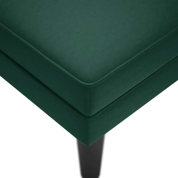 Dunkelgrüne Samt Chaiselongue mit Kissen