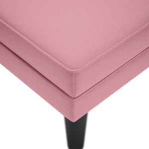 Rosa Samt Chaiselongue mit Kissen