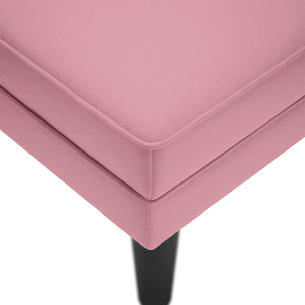 Rosa Samt Chaiselongue mit Kissen