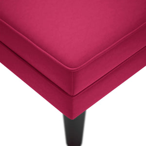 Weinrote Samt Chaiselongue mit Kissen