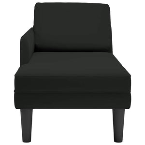 Schwarze Samt Chaiselongue mit Kissen